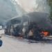 Bus Terbakar di Jalur Medan-Berastagi, Diduga Korsleting Listrik