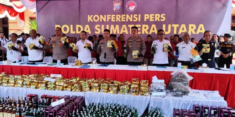534 Tersangka Diringkus Polisi di Langkat dan Binjai, 206 Kg Sabu dan 70 Ribu Ekstasi Disita