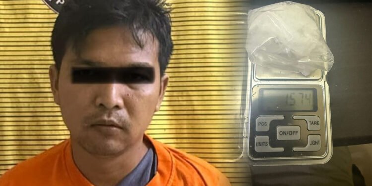 SIAL KALI Mau Kabur Mesin Motor Mati, Pria di Kota Binjai Diringkus Polisi 15,74 Gram Sabu Disita