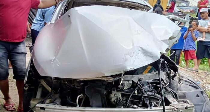 Satu Unit Mobil Tertabrak Kereta Api Jurusan Kota Medan-Binjai, 1 Tewas dan 2 Luka-Luka