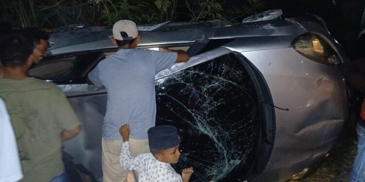 Pengemudi Honda Brio Dihajar Warga di Tandam Hilir Usai Tabrak Lari Pengendara Motor di Kota Binjai