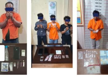Ungkap Kasus Narkoba Selama Dua Hari, 5 Pria Diringkus di Langkat, Polisi Sita 6,31 Gram Sabu
