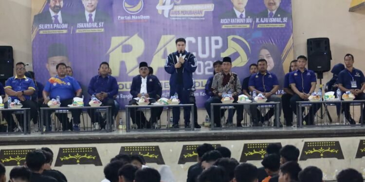 HUT NasDem ke-14, Ricky Anthony Buka Turnamen Voly RACUP 2025, Diikuti Berbagai Club