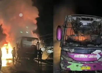 Bus Medan Jaya Terbakar di Sumsel, Penumpang Sempat Terjebak Meski tak Ada Korban Jiwa