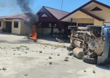 Polsek di Madina Dibakar Masyarakat, Diduga Bandar Narkoba Ditangkap Lepas