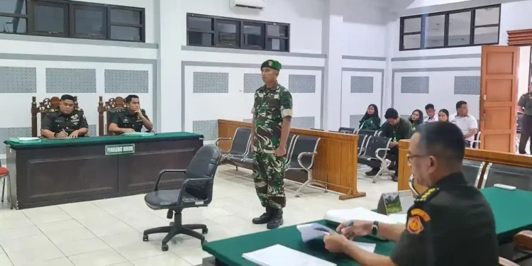 Rencanakan Bunuh Istri, Serma Tengku Dian Dituntut Pidana Mati di Pengadilan Militer 1-02 Medan