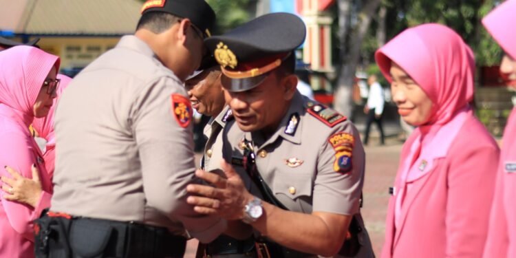 Polres Langkat Laksanakan Sertijab 2 Kasat dan 4 Kapolsek