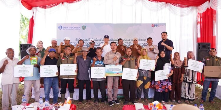 BI Sibolga-Pemkab Tapsel Panen Padi Gamagora 7, Produksi Tembus 9,64 Ton per Hektare