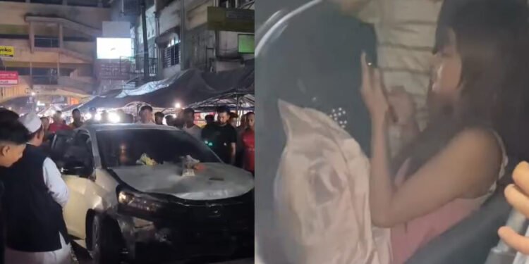 Ternyata Wanita Sexy yang Tabrak Warung di Pasar Kaget Kota Binjai Positif Narkoba