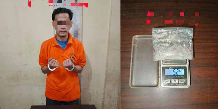 Polisi Ringkus Seorang Pria di Langkat saat Berada di Rumah Kosong, 5,24 Gram Sabu Disita