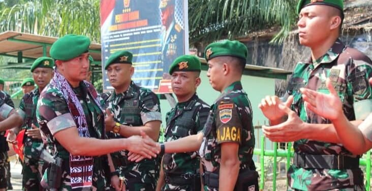 Komandan Brigade Infanteri TP 37/Hujur Siringgis Kunjungi Marshalling Area Yonif TP 907/DS di Langkat