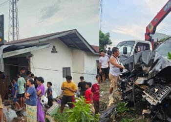 Mobil Mewah Hyundai Palisade Tabrak Rumah Warga di Kota Binjai, Diduga Dalam Kecepatan Tinggi