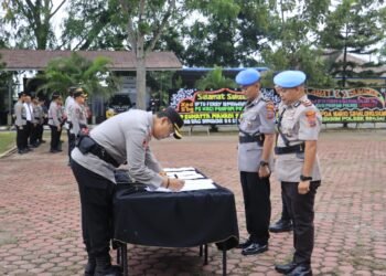 4 Kapolsek Diganti usai Kapolres Langkat Sertijab Pejabatnya