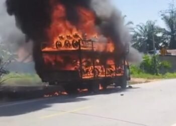 Truk yang Bawa 24 Unit Sepeda Motor Ludes Terbakar di Langkat, Polisi : Masih Kita Lidik
