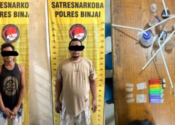 2 Pria dan Alat Isap Sabu Diamankan Polisi saat Gerebek Sarang Narkoba di Kota Binjai