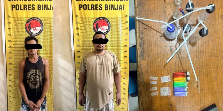 2 Pria dan Alat Isap Sabu Diamankan Polisi saat Gerebek Sarang Narkoba di Kota Binjai