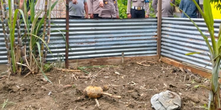 Polisi Langsung Ledakkan Ranjau Darat yang Ditemukan Warga saat Berladang di Langkat