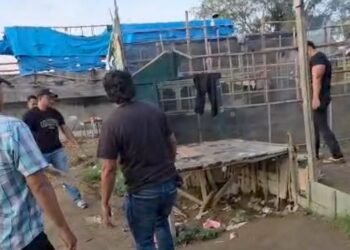Polisi Bakar Gubuk Disekitar Titi Cp Amal Langkat, Usai Disinyalir Jadi Tempat Peredaran Narkoba