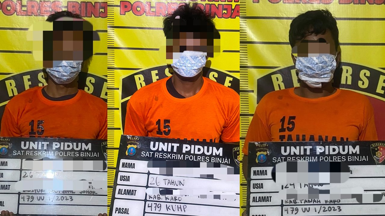 Begini Modus Tiga Pelaku Begal yang Beraksi di Pamah Semelir Langkat, Kini Diringkus Polisi