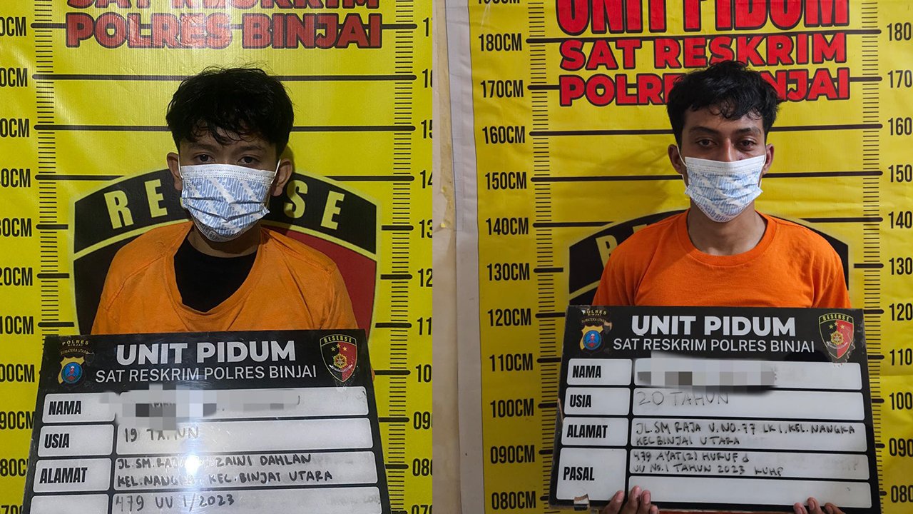 Begal Pelajar di Kota Binjai yang Mau ke Sekolah, 2 Tersangka Diringkus Polisi