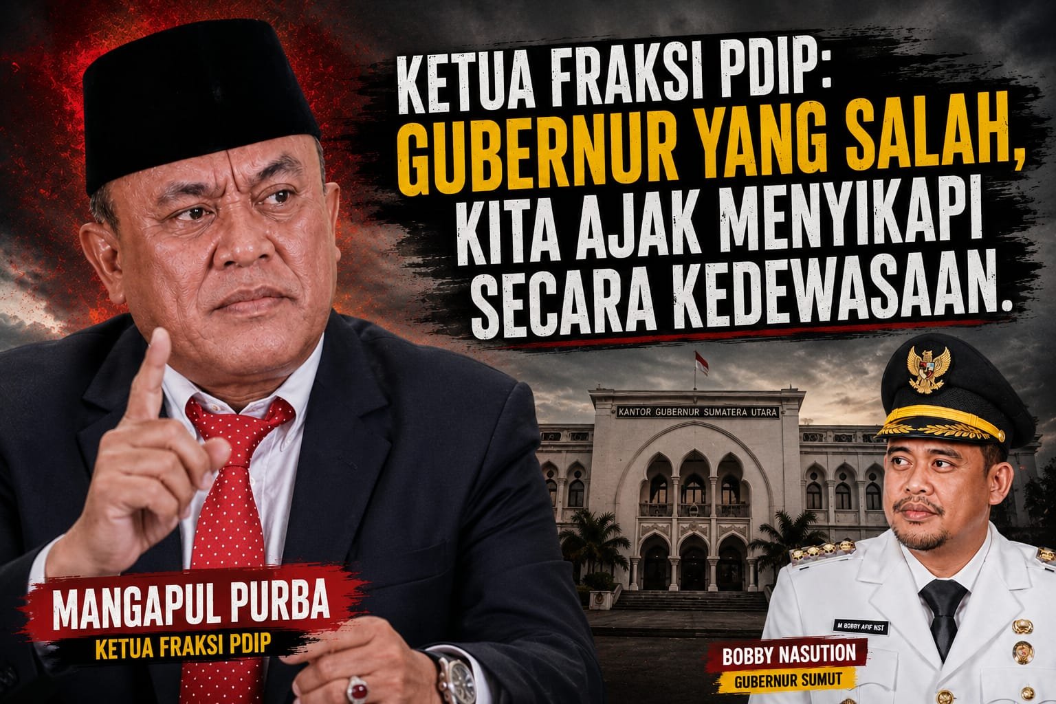 Fraksi PDIP DPRD Sumut: yang Salah Gubernur, Tidak Menghormati Mekanisme Legislatif