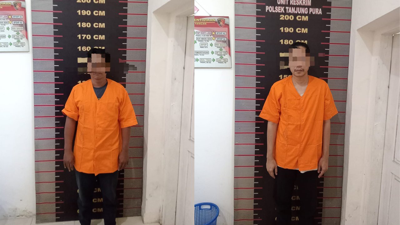 2 Pria di Tanjung Pura Ditangkap usai Polisi Bongkar Jaringan Penjualan Motor Hasil Curian