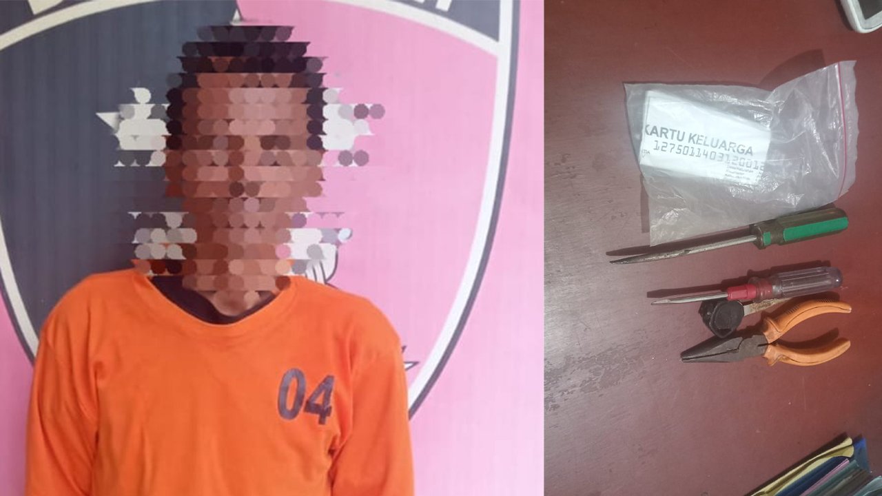 Polisi Ringkus Tersangka Curat di Kota Binjai, Motor dan HP Milik Korban Raib