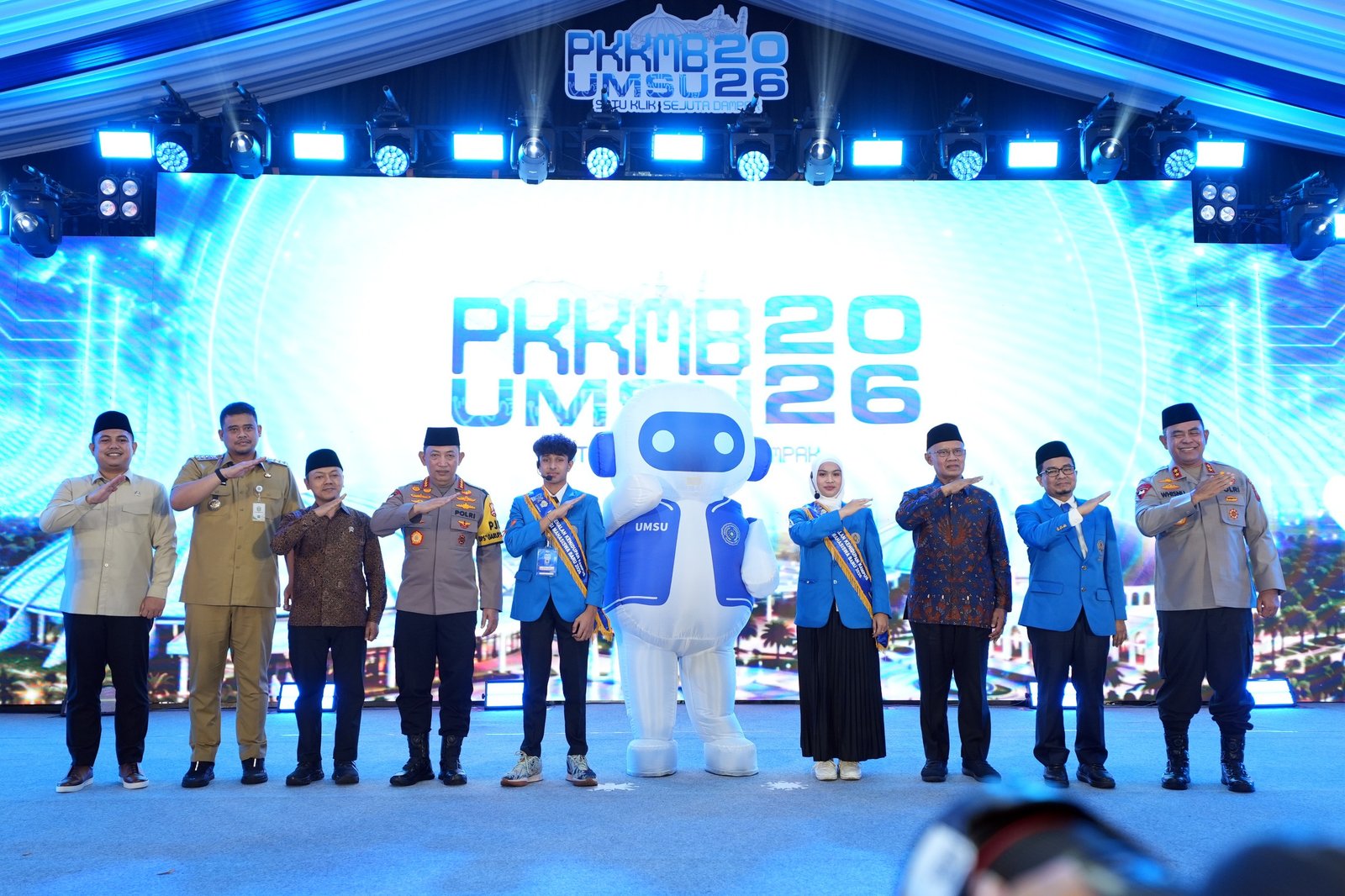 Ketum PP Muhammadiyah, Kapolri, Gubernur Sumut, dan Kapoldasu Kompak Hadiri PKKMB UMSU 2026
