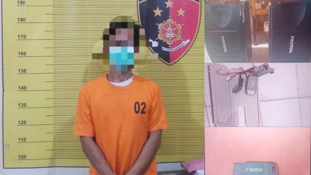 Curi Speaker dan Penutup AC di Perguruan Taman Siswa, Pria di Binjai Diringkus Polisi