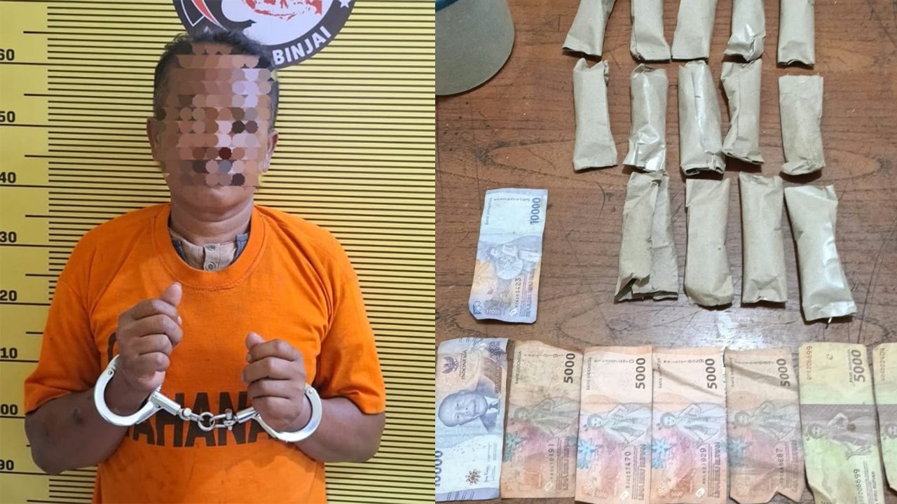 Tim Gabungan Tangkap Pengedar Belasan Paket Ganja di Binjai usai Gerebek 12 Sarang Narkoba